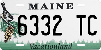 ME license plate 6332TC