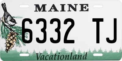 ME license plate 6332TJ