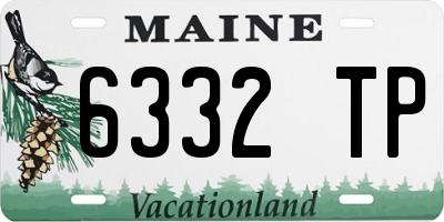 ME license plate 6332TP