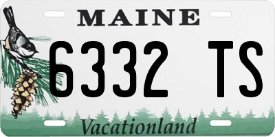 ME license plate 6332TS