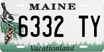ME license plate 6332TY
