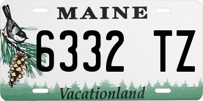 ME license plate 6332TZ