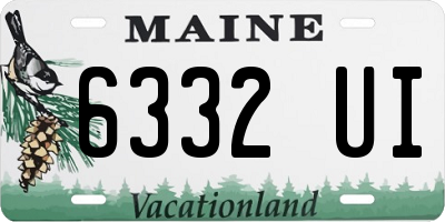ME license plate 6332UI