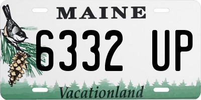 ME license plate 6332UP