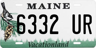 ME license plate 6332UR