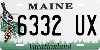 ME license plate 6332UX