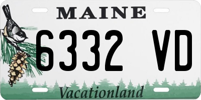 ME license plate 6332VD