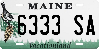 ME license plate 6333SA