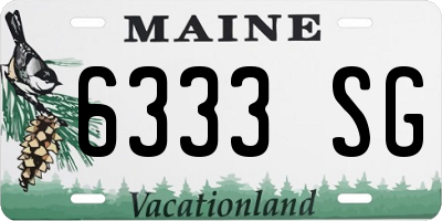 ME license plate 6333SG