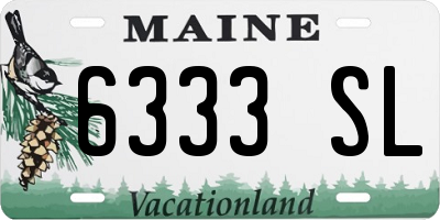 ME license plate 6333SL