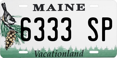 ME license plate 6333SP