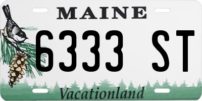 ME license plate 6333ST