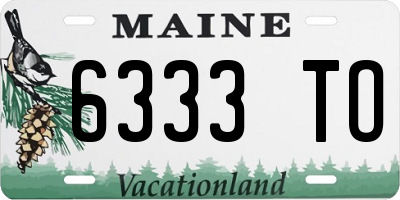 ME license plate 6333TO