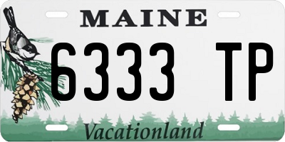 ME license plate 6333TP