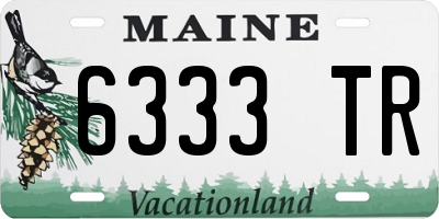 ME license plate 6333TR