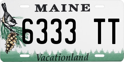ME license plate 6333TT