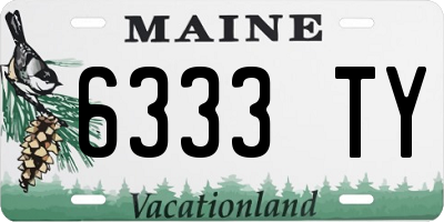 ME license plate 6333TY