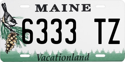 ME license plate 6333TZ