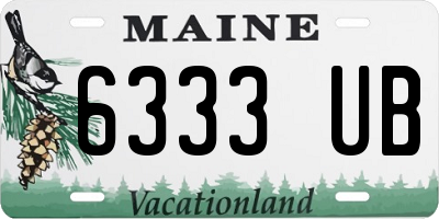 ME license plate 6333UB
