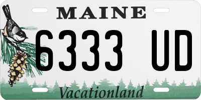 ME license plate 6333UD
