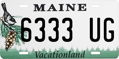 ME license plate 6333UG
