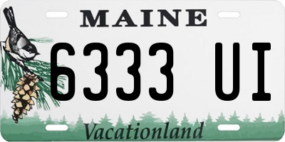 ME license plate 6333UI