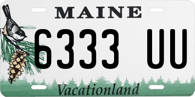 ME license plate 6333UU