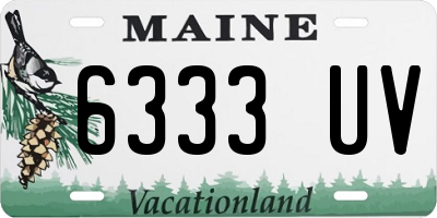 ME license plate 6333UV