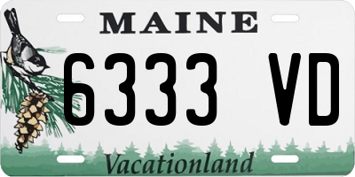 ME license plate 6333VD