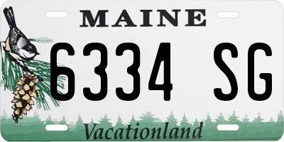 ME license plate 6334SG