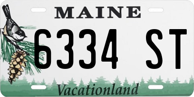 ME license plate 6334ST