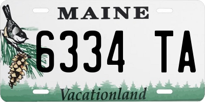 ME license plate 6334TA
