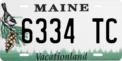 ME license plate 6334TC