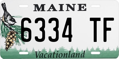 ME license plate 6334TF