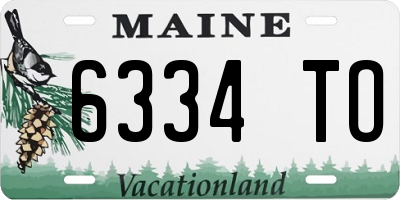 ME license plate 6334TO