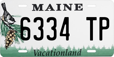 ME license plate 6334TP
