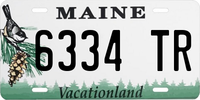 ME license plate 6334TR