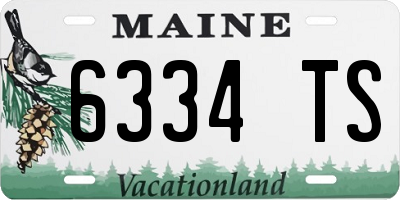 ME license plate 6334TS