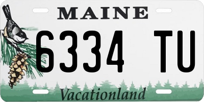 ME license plate 6334TU