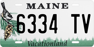ME license plate 6334TV