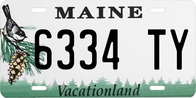 ME license plate 6334TY