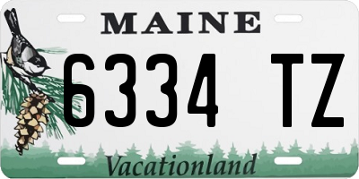 ME license plate 6334TZ