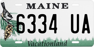 ME license plate 6334UA