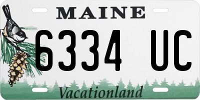 ME license plate 6334UC