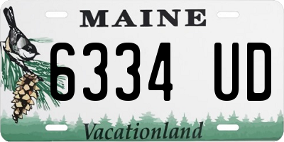 ME license plate 6334UD