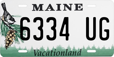 ME license plate 6334UG