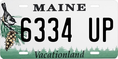 ME license plate 6334UP