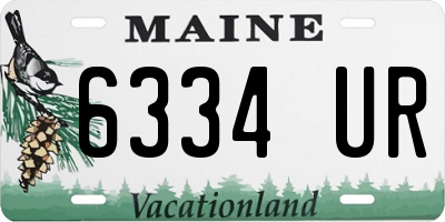 ME license plate 6334UR