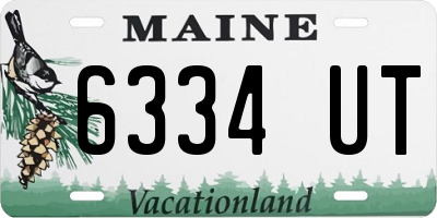 ME license plate 6334UT