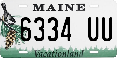 ME license plate 6334UU